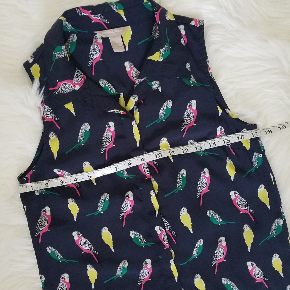 Banana Republic Navy Parakeet Dress Size 4 - Picture 8 of 10